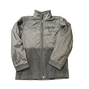 Columbia Boys Black Fleece Lined Full Zip Jacket Size M 10/12